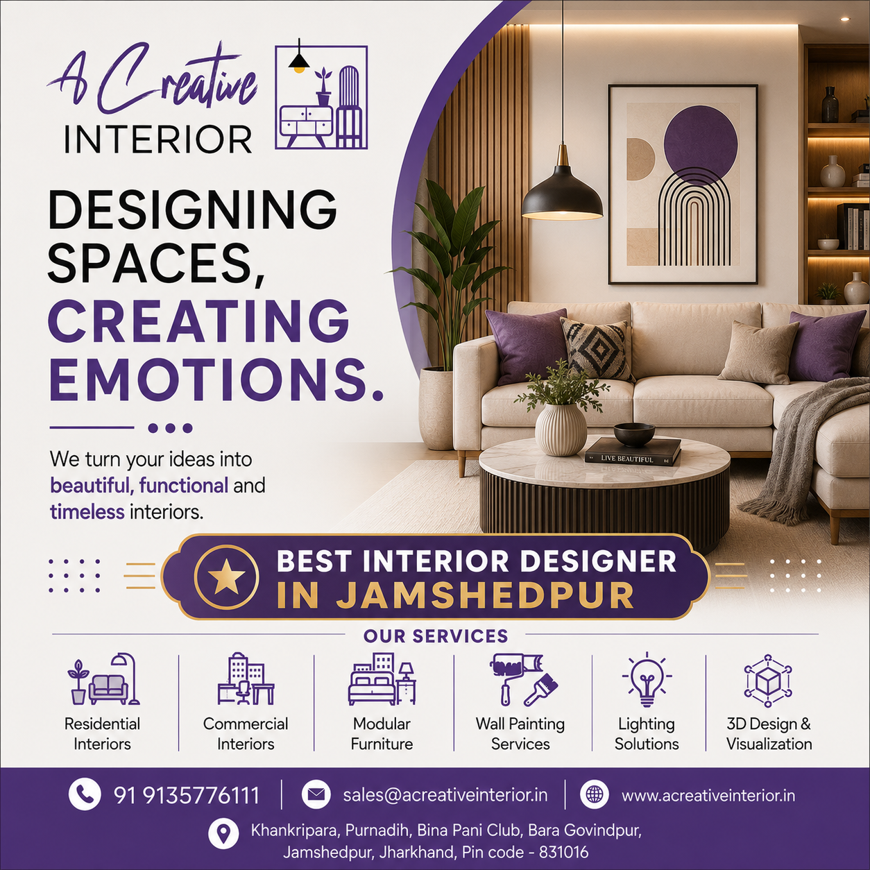 best interior designer in Jamshedpur